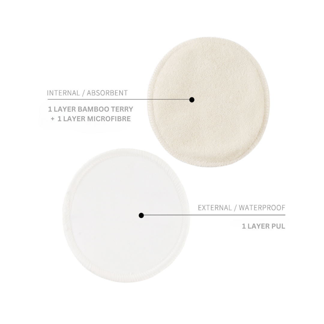 Reusable Bamboo Breast Pads 6 Pack