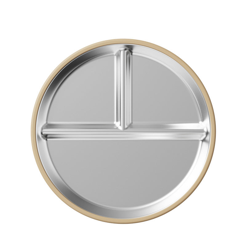 Stainless Steel Divided Plate With Silicone Suction Base