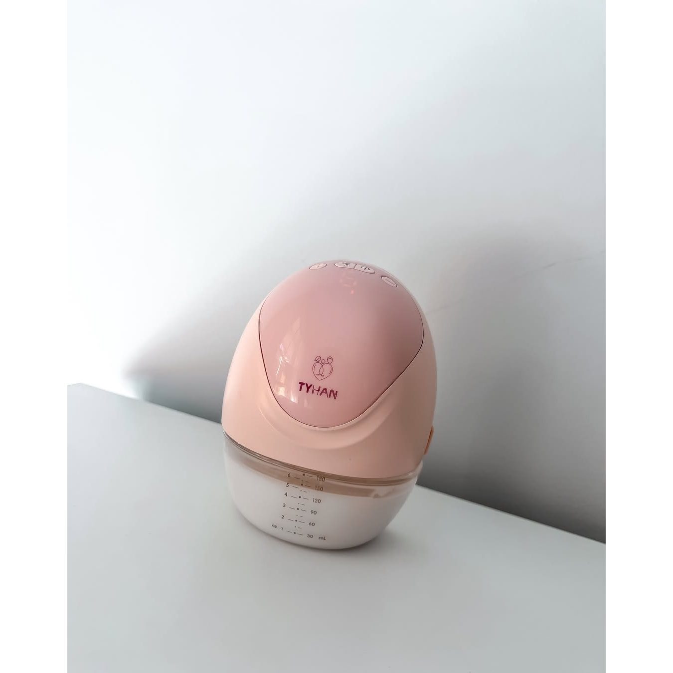 Tyhan Elevate wearable breast pump after a pumping session