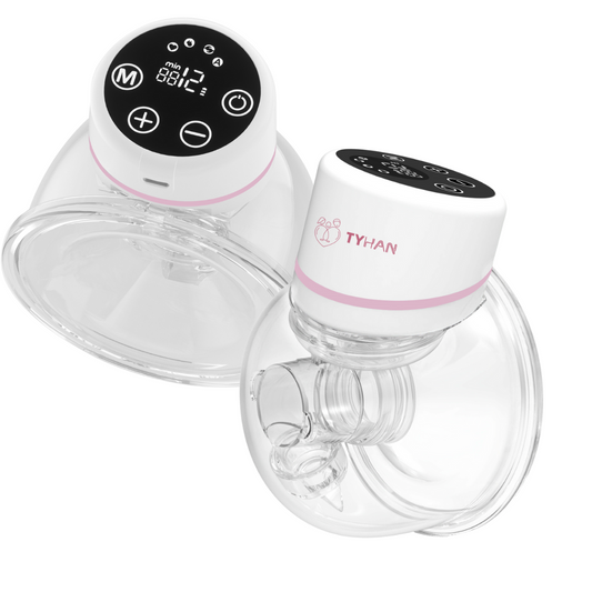 Handsfree wearable breast pump Tyhan double showing the front and back of the S12 breast pump
