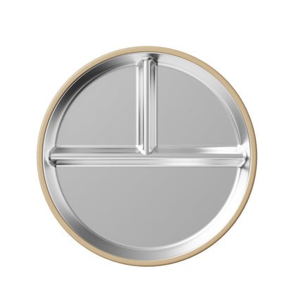 Stainless Steel Divided Plate With Silicone Suction Base