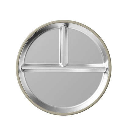 Stainless Steel Divided Plate With Silicone Suction Base
