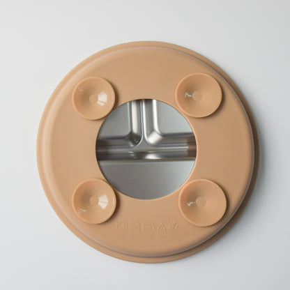 Stainless Steel Divided Plate With Silicone Suction Base