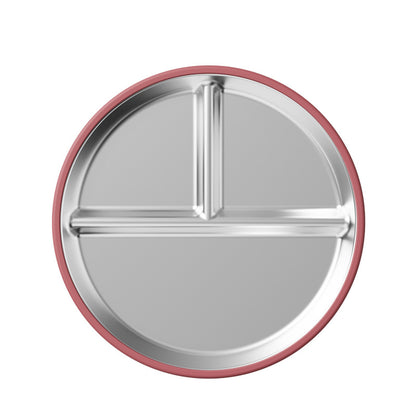Stainless Steel Divided Plate With Silicone Suction Base