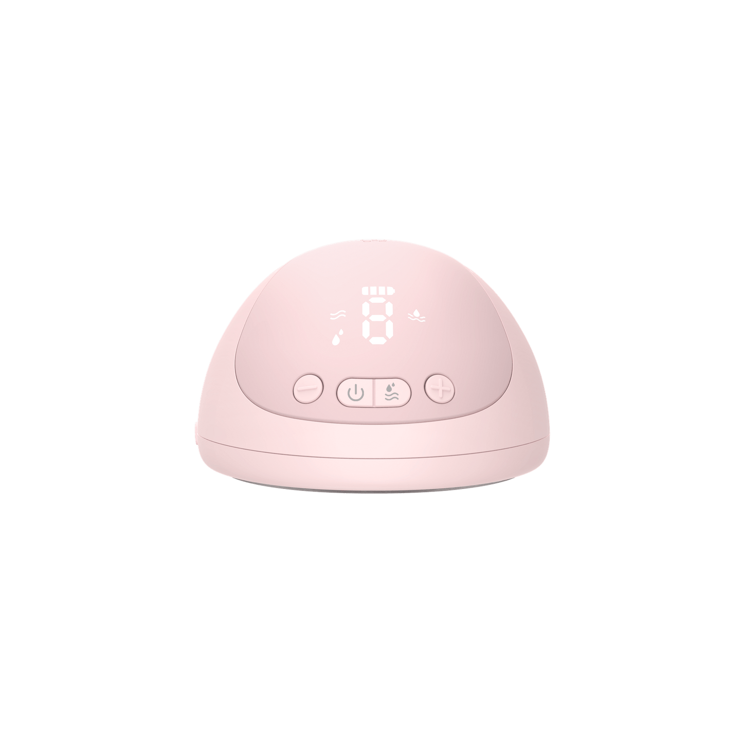 Top view of the wearable breast pump, buttons on a handsfree breast pump - light up screen with buttons